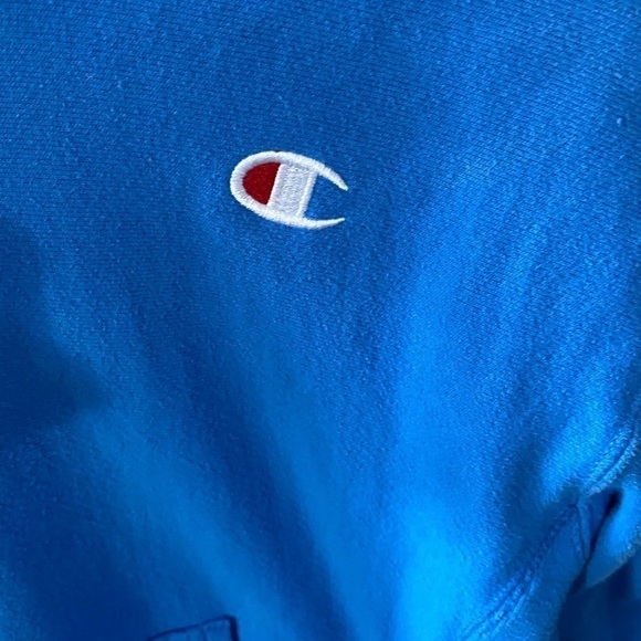CHAMPION Blue Hoodie size small - Picture 2 of 12